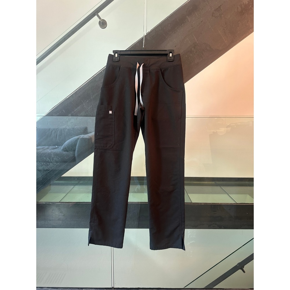 2-Figs Technical Collection Black Scrub Pants Womens XS Straight Leg T21004